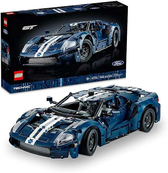 LEGO Technic 2022 Ford GT Building Set for Adults - Collectible Kit W/Authentic Features, Ages 18+ - 1:12 Scale - Gifts for Men & Women - Display as Bedroom or Home Decor - 42154 - Image 1