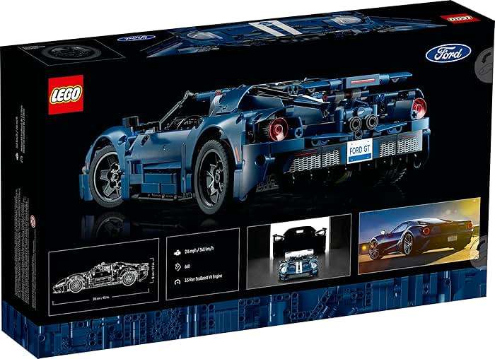 LEGO Technic 2022 Ford GT Building Set for Adults - Collectible Kit W/Authentic Features, Ages 18+ - 1:12 Scale - Gifts for Men & Women - Display as Bedroom or Home Decor - 42154 - Image 3