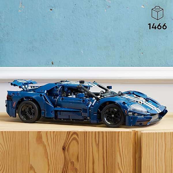 LEGO Technic 2022 Ford GT Building Set for Adults - Collectible Kit W/Authentic Features, Ages 18+ - 1:12 Scale - Gifts for Men & Women - Display as Bedroom or Home Decor - 42154 - Image 6