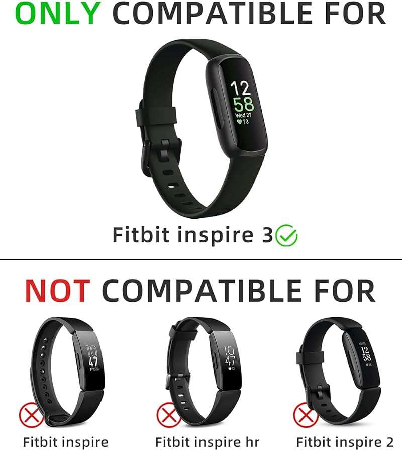 Odbeai Compatible with Fitbit Inspire 3 Bands for Women Men, Sport Wristband Replacement Soft Silicone Straps for Inspire 3 Fitness Tracker Women & Men(4 Pack,Small) - Image 7
