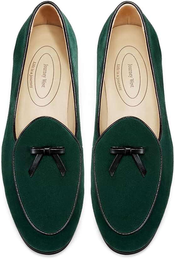 Journey West Suede Tassel Loafer for Women Slip-on Belgian Penny Loafers Shoes for Women in Many Colors - Image 1