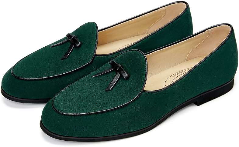 Journey West Suede Tassel Loafer for Women Slip-on Belgian Penny Loafers Shoes for Women in Many Colors - Image 2