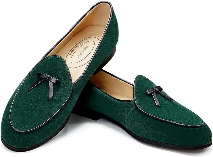 Journey West Suede Tassel Loafer for Women Slip-on Belgian Penny Loafers Shoes for Women in Many Colors - Image 6