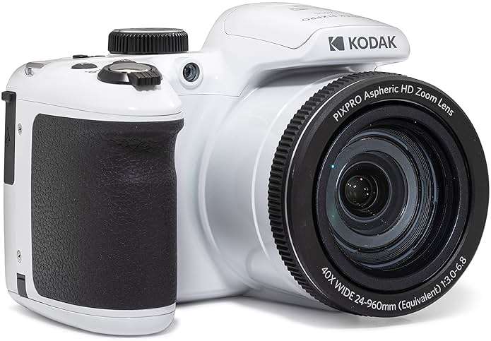 Kodak PIXPRO AZ405-WH 20MP Digital Camera, 40X Zoom, 24mm Wide Angle, 1080P Full HD Video, 3" LCD, White - Image 1