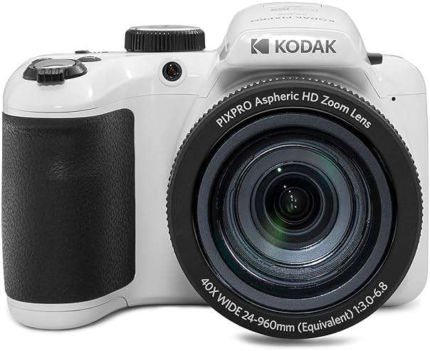 Kodak PIXPRO AZ405-WH 20MP Digital Camera, 40X Zoom, 24mm Wide Angle, 1080P Full HD Video, 3" LCD, White - Image 2