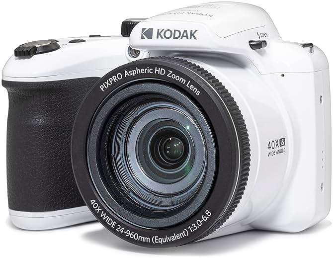 Kodak PIXPRO AZ405-WH 20MP Digital Camera, 40X Zoom, 24mm Wide Angle, 1080P Full HD Video, 3" LCD, White - Image 3