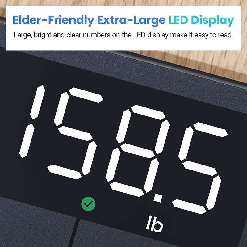 Etekcity Scale for Body Weight, Digital Bathroom Scales for People, Most Accurate to 0.05lb, Bright LED Display & Large Clear Numbers, Upgraded Quality for the Elderly Safe Home Use, 400 lbs - Image 3