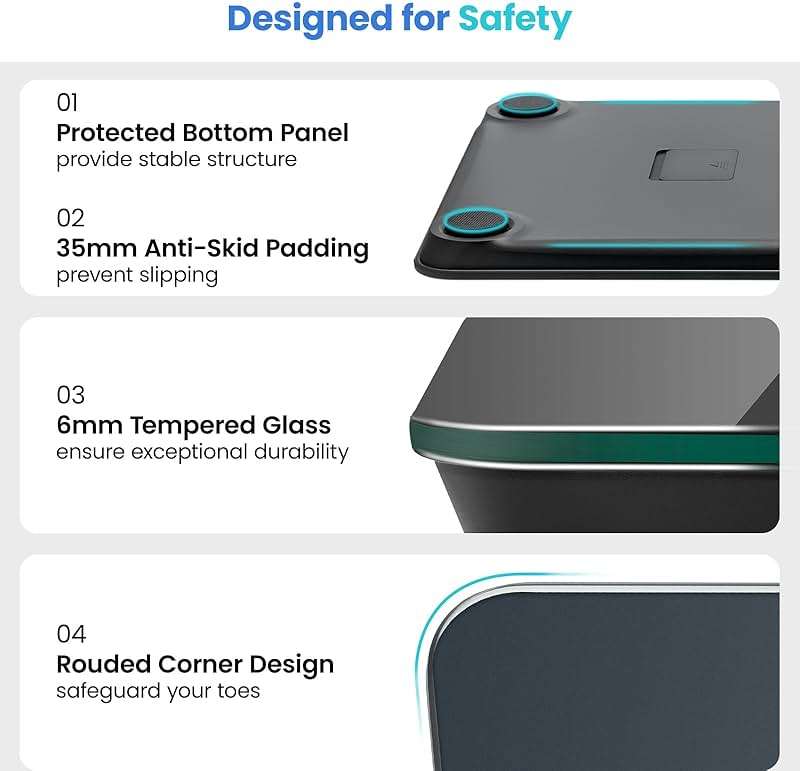 Etekcity Scale for Body Weight, Digital Bathroom Scales for People, Most Accurate to 0.05lb, Bright LED Display & Large Clear Numbers, Upgraded Quality for the Elderly Safe Home Use, 400 lbs - Image 4