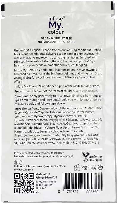 infuse my. colour Platinum Conditioner Unisex 15 ml - Image 2