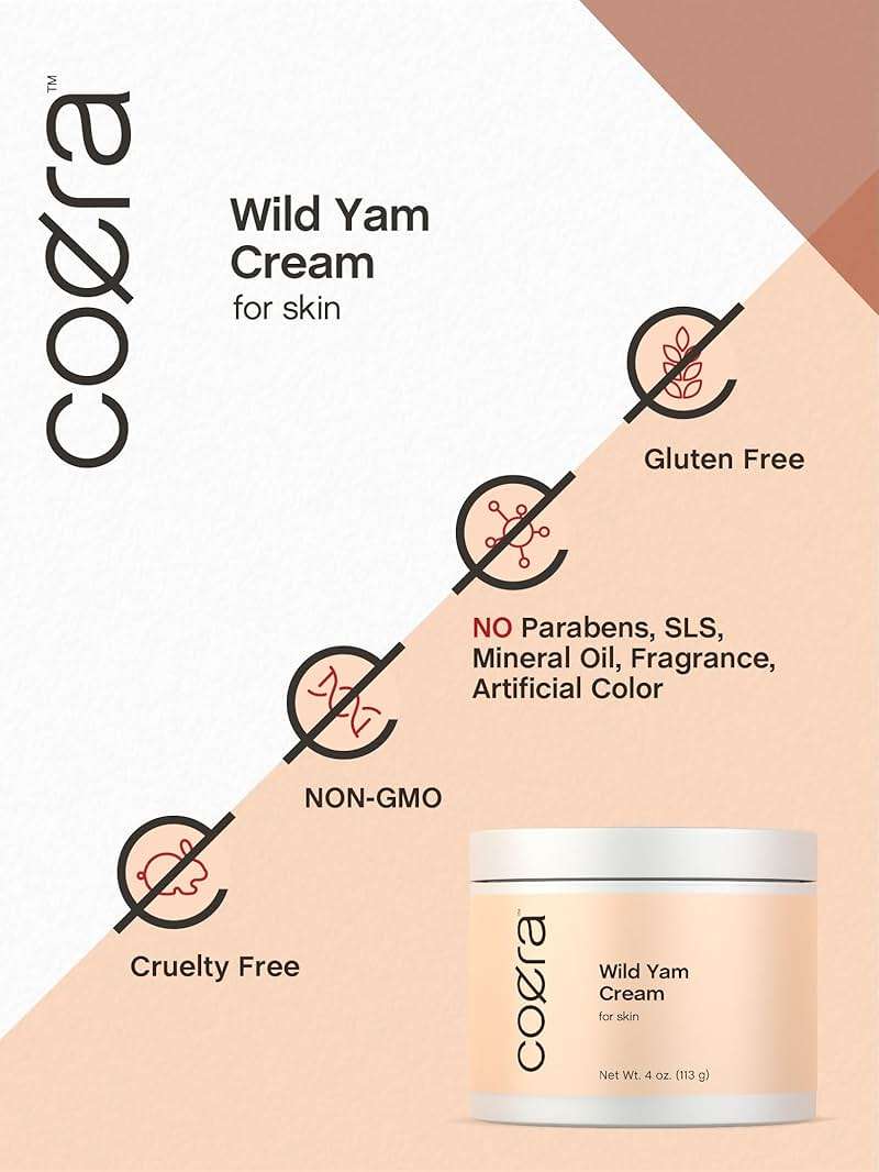 Coera Wild Yam Cream for Women | 4 fl oz | Moisturizing, Nourishing & Hydrating for Skin | Free of Parabens, SLS and Fragrances - Image 5