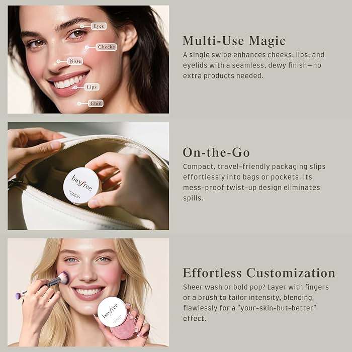bayfree Multi Glow Balm, Cream Blush for Cheeks, Blush Balm Face Makeup, Radiant Finish, Hydrating, Creamy, Lightweight & Blendable Color, Face Makeup, 0.63 Oz - Image 4