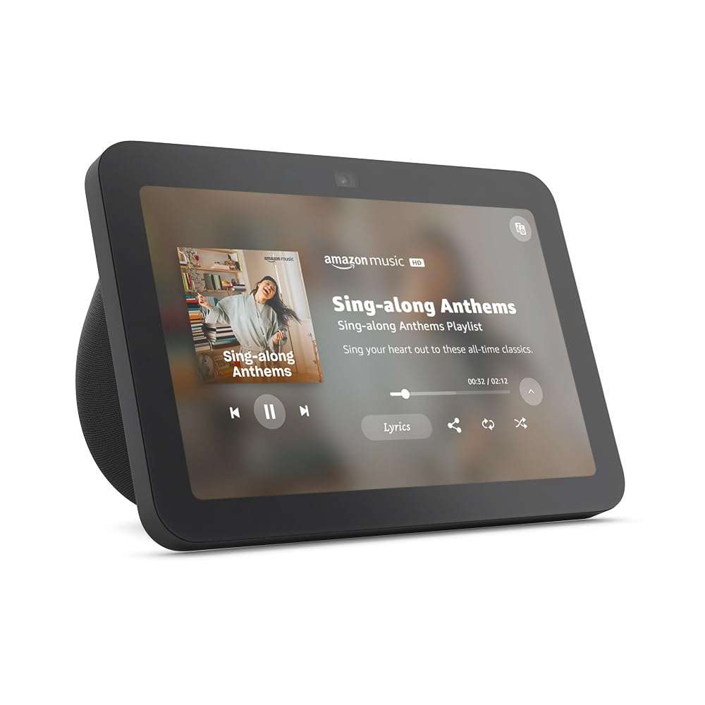 Amazon Echo Show 8, With Spatial Audio, Smart Home Hub, ideal for open living spaces, Designed for Alexa+, Charcoal - Image 1