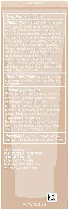 Neutrogena Purescreen+ Tinted Sunscreen for Face SPF 30, Broad Spectrum Mineral Sunscreen with Zinc Oxide & Vitamin E, Water Resistant, Fragrance Free, Light, 1.1 fl oz - Image 9