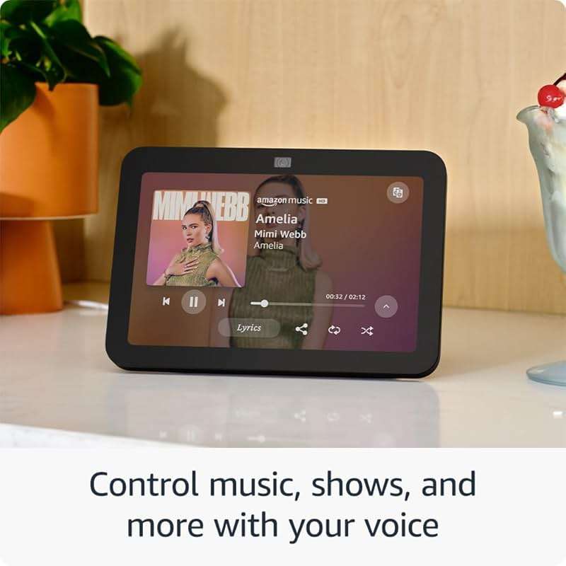 Like-New Amazon Echo Show 8, With Spatial Audio, Smart Home Hub, ideal for open living spaces, includes Alexa, Charcoal - Image 2