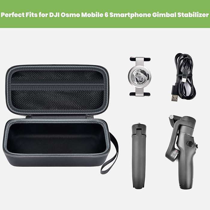 ALKOO Protective EVA Case for DJI Osmo Mobile 8, 7 & 7P, Designed for Safe Storage, Travel and Vlogging Use - Image 2