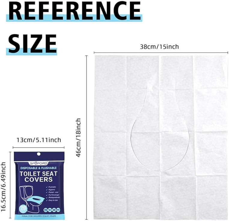 SFOPORD XL 100PCS Toilet Seat Covers Disposable - Flushable Paper Toilet Seat Cover is Travel Accessories, Travel Essentials for Public Restrooms, Airplane, Campin - Image 2