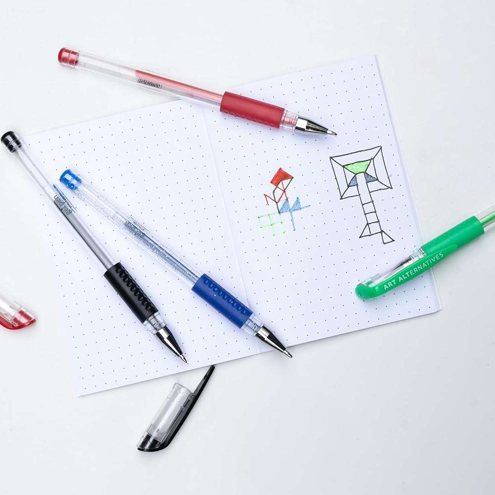 Art Alternatives Gel Pen, White - Ballpoint - Non-Smear + Quick Dry - Writing, Drawing, Coloring, Journal, Planner - Image 4