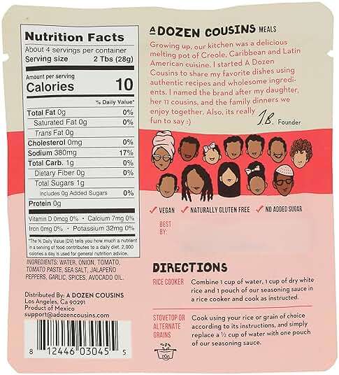 A Dozen Cousins, Sauce Rice Seasoning Mexican Red Rice, 4 Ounce - Image 2