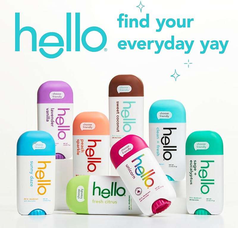 hello Clean + Fresh Aluminum Free Deodorant for Women and Men, 72-Hour Deodorant, Only 9 Ingredients, Baking Soda Free, Enriched with Shea Butter, Vegan, 2.6 oz Stick Deodorant (2 Pack) - Image 8