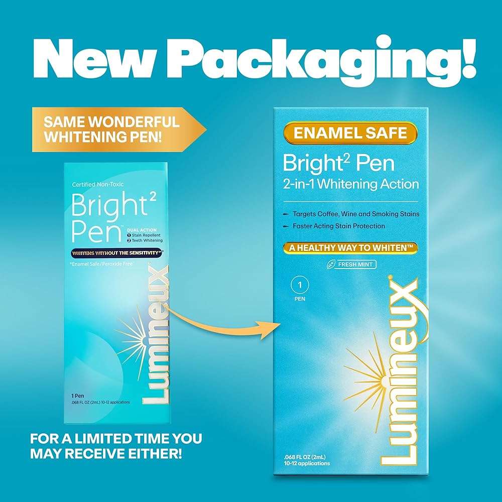 Lumineux 2-in-1 Whitening Pen Enamel Safe and Clinically Proven to Whiten Without The Sensitivity - Removes Coffee, Tea, and Smoking Stains - Image 2