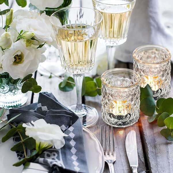 NITIME 36pcs Votive Candle Holders for Wedding Centerpieces, Clear Glass Candle Holder in Bulk, Tealight Candle Holder for Party Decorations and Home Decor - Image 3