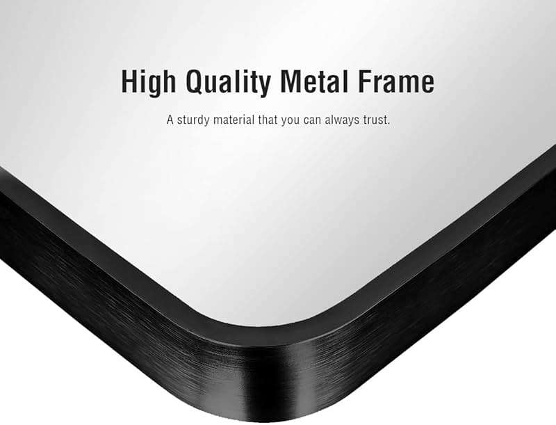 ITSRG Floor Mirror, Full Length Mirror with Stand, Arched Wall Mirror Full Length, Black Floor Mirror Freestanding, Wall Mounted for Bedroom, Black - Image 5