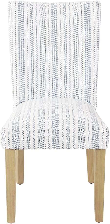 HomePop Parsons Dining Chair - Blue Farmhouse Stripe (Set of 2) - Image 4