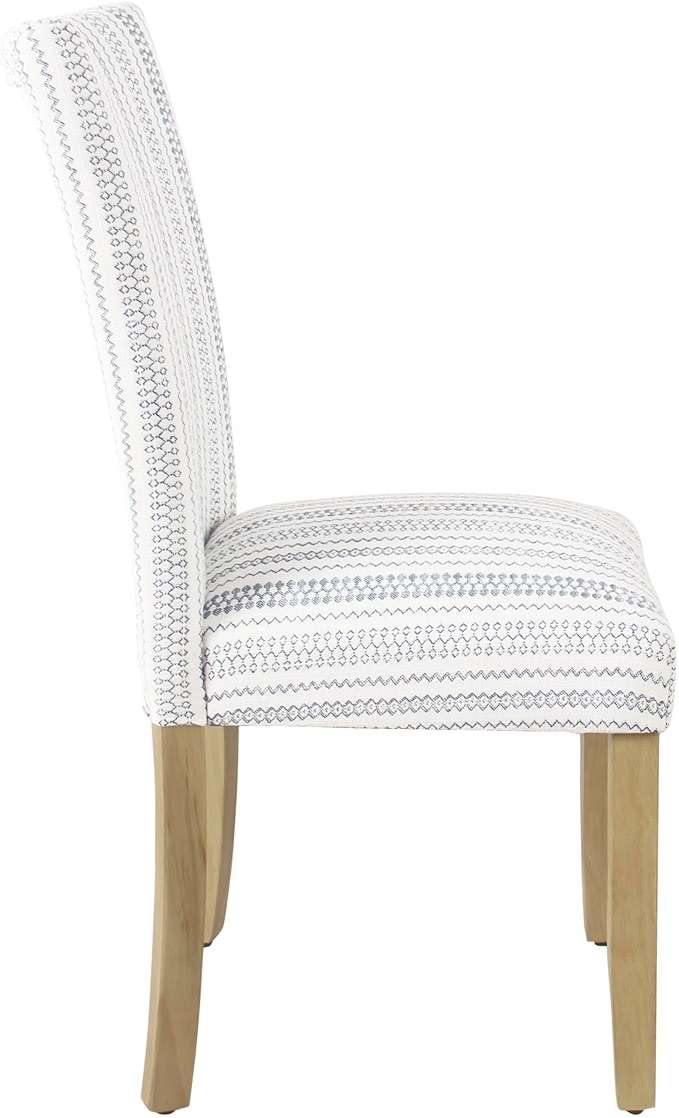 HomePop Parsons Dining Chair - Blue Farmhouse Stripe (Set of 2) - Image 5