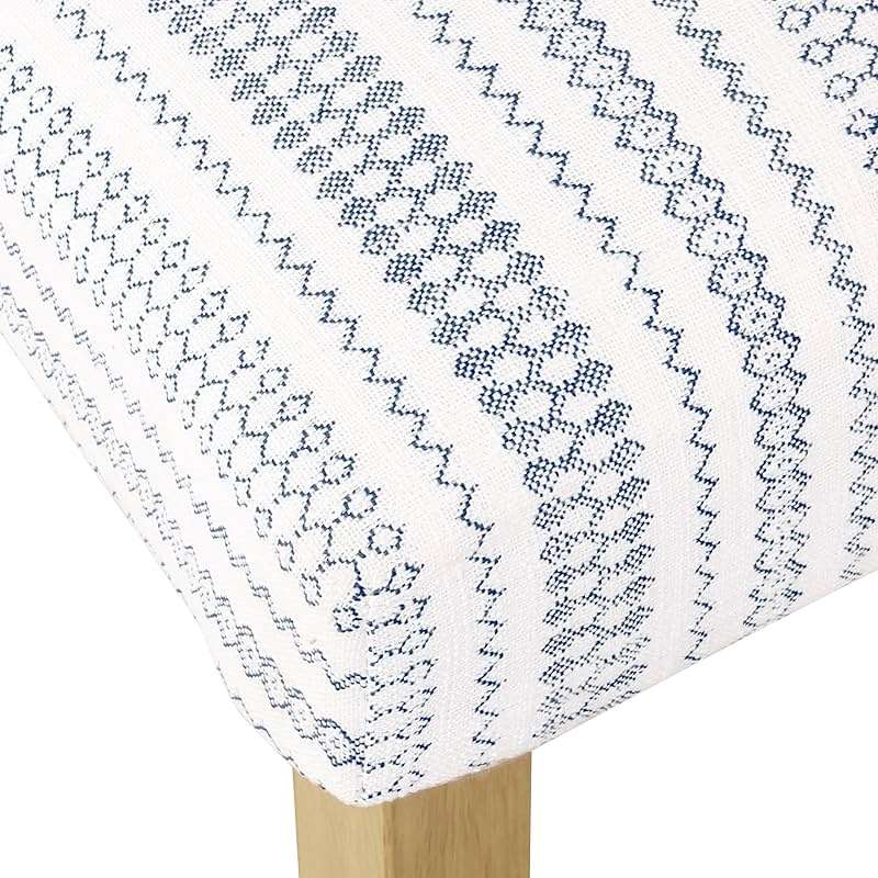 HomePop Parsons Dining Chair - Blue Farmhouse Stripe (Set of 2) - Image 8