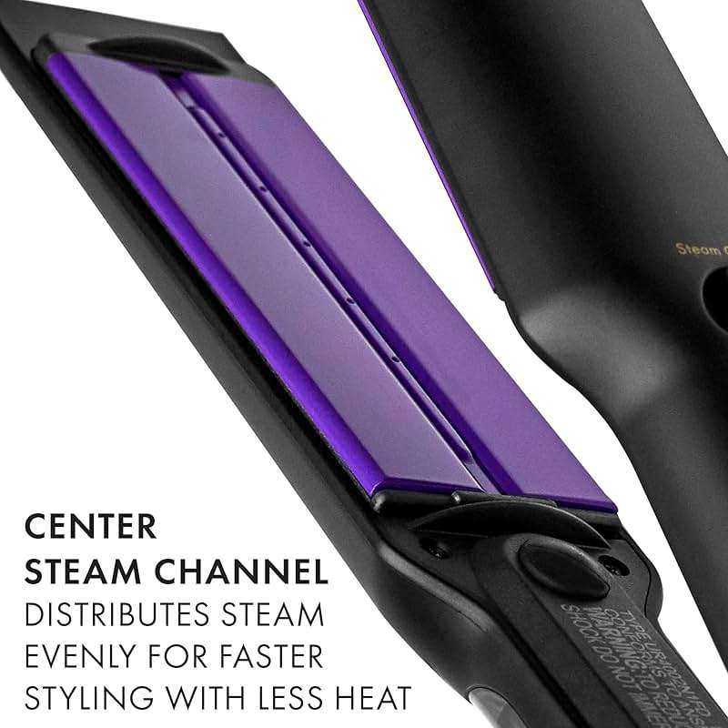 Hot Tools Pro Signature Steamstyler | Healthy-Looking Hair with Every Use (1-1/2 in), Black - Image 2