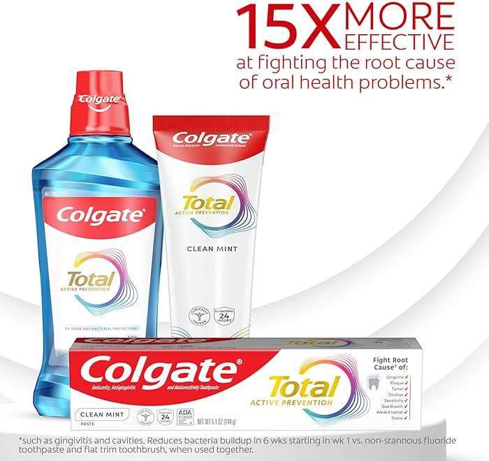 Colgate Total Active Prevention Clean Mint Toothpaste, Anticavity Fluoride Toothpaste, Clinically Proven Formula That Fights Plaque Bacteria, Mint, 4 Pack, 5.1 oz - Image 4