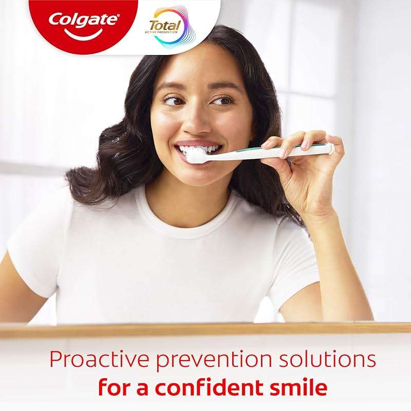 Colgate Total Active Prevention Clean Mint Toothpaste, Anticavity Fluoride Toothpaste, Clinically Proven Formula That Fights Plaque Bacteria, Mint, 4 Pack, 5.1 oz - Image 5