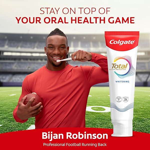 Colgate Total Whitening Toothpaste Paste, 5.1 oz, 4 Pack, Fluoride, Antibacterial, for Plaque, Gingivitis, Sensitivity, Stain Removal, Clinically Proven, Mint, Teeth Whitening, Stannous Fluoride - Image 2