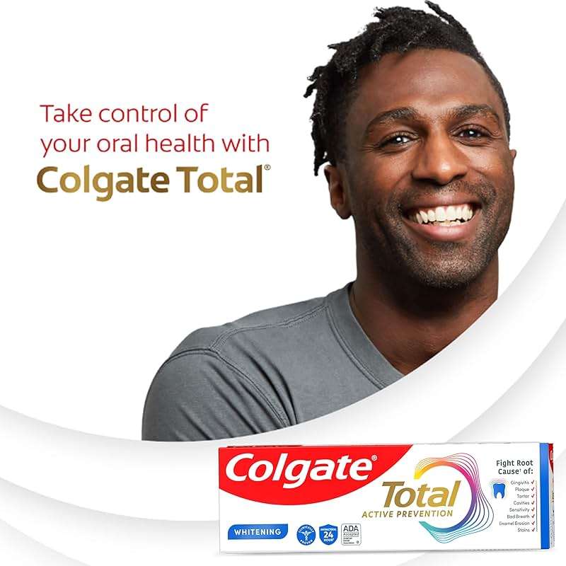 Colgate Total Whitening Toothpaste Paste, 5.1 oz, 4 Pack, Fluoride, Antibacterial, for Plaque, Gingivitis, Sensitivity, Stain Removal, Clinically Proven, Mint, Teeth Whitening, Stannous Fluoride - Image 11