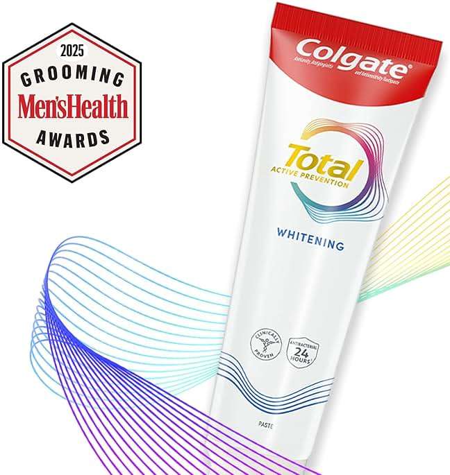 Colgate Total Whitening Toothpaste Paste, 5.1 oz, 4 Pack, Fluoride, Antibacterial, for Plaque, Gingivitis, Sensitivity, Stain Removal, Clinically Proven, Mint, Teeth Whitening, Stannous Fluoride - Image 3