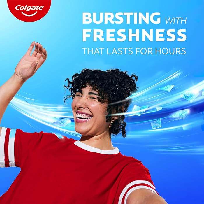 Colgate MaxFresh Clean Mint Toothpaste Pack, Fresh Breath Toothpaste with Fluoride and Hundreds of Mini Breath Strips, Leaves Mouth Feeling Refreshed for Hours, 4 Pack, 6.3 oz - Image 5