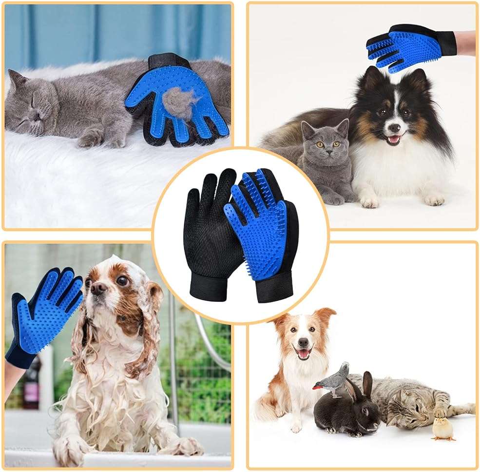 GJEASE Cat Grooming Glove Brush,Pet Hair Remover Tool,Reusable Dog Hair Fur Remover for Carpet,Furniture,Couch,Clothes,Eco-Friendly and High efficiency - Image 4