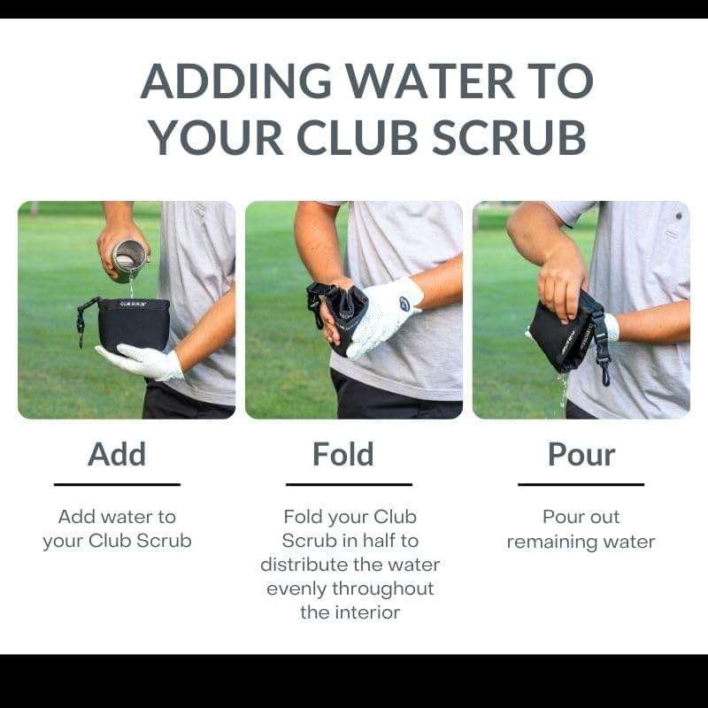 Club Scrub Golf Club and Golf Ball Cleaning Bag, Waterproof Clean Face Technology Liner, Detachable Clip, Machine Washable, Cleans Club Grooves, Dry Exterior (Neoprene or Microfiber Option Available) - Image 5