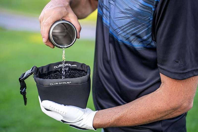 Club Scrub Golf Club and Golf Ball Cleaning Bag, Waterproof Clean Face Technology Liner, Detachable Clip, Machine Washable, Cleans Club Grooves, Dry Exterior (Neoprene or Microfiber Option Available) - Image 8