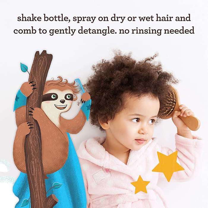 Aveeno Kids Hydrating Detangling Spray with Oat Extract, Quickly Detangles Hair, Tear-Free, Gentle on Sensitive Skin & Scalp, Detangler Spray for Kids, Hypoallergenic, 10 fl. oz - Image 3