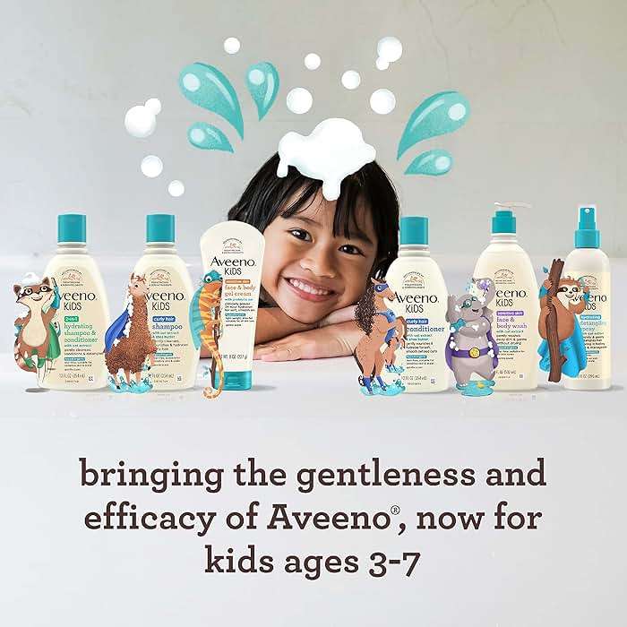 Aveeno Kids Hydrating Detangling Spray with Oat Extract, Quickly Detangles Hair, Tear-Free, Gentle on Sensitive Skin & Scalp, Detangler Spray for Kids, Hypoallergenic, 10 fl. oz - Image 6