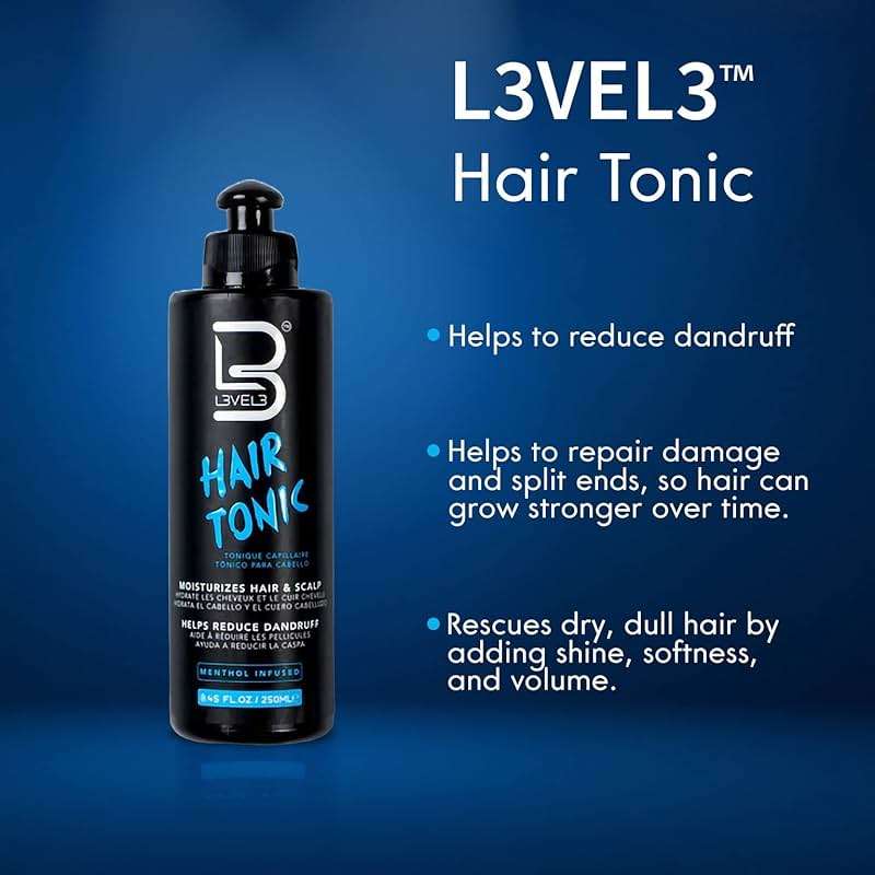 L3 Level 3 Hair Tonic - Hair Moisturizer for Women and Men - Fresh Impact for Extra Shine and Hair Volume - Image 2