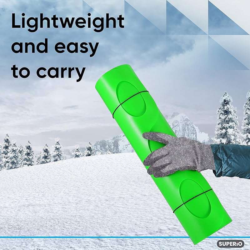 Superio Snow Slider Mat, Flexible Snow Sled Flying Carpet, Roll up Sleds for Kids 36" / Adults 54" Lightweight Plastic Snowboard Sled, 1 Pack - Image 4