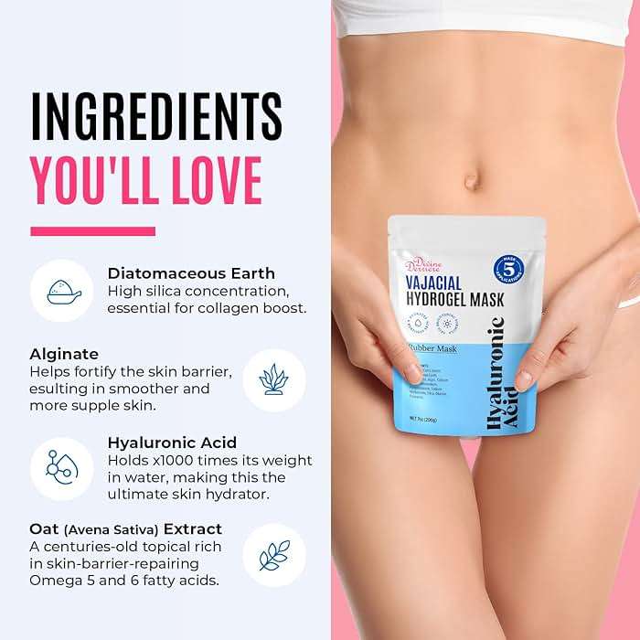 Divine Derriere Hydrogel Vajacial Mask - Premium Modeling Rubber Mask with Hyaluronic Acid, Deeply Purifying & Super Hydrating Hydro-jelly Sheet Masks, Complete Peel-Off Powder Kit - Image 6