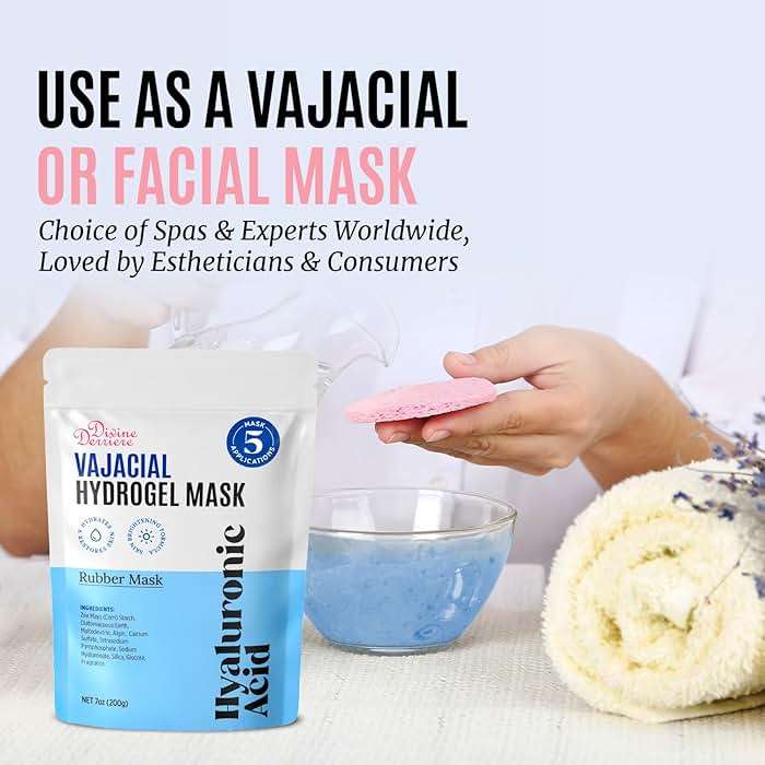 Divine Derriere Hydrogel Vajacial Mask - Premium Modeling Rubber Mask with Hyaluronic Acid, Deeply Purifying & Super Hydrating Hydro-jelly Sheet Masks, Complete Peel-Off Powder Kit - Image 7