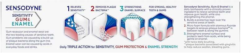 Sensodyne Toothpaste Sensitivity Gum and Enamel, Triple Protection, Refreshing Fluoride Toothpaste, Mint Flavor - 3.4 Ounces x 3 - Image 16