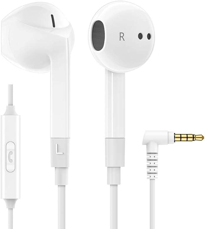 LUDOS FEROX Wired Earbuds in-Ear Headphones, 5 Year Warranty, Earphones with Microphone, Noise Isolation Corded for 3.5mm Jack Ear Buds for iPhone, Samsung, Computer, Laptop, Kids, School Students - Image 1