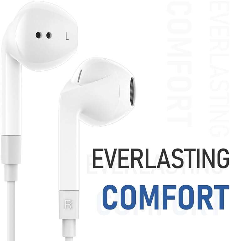 LUDOS FEROX Wired Earbuds in-Ear Headphones, 5 Year Warranty, Earphones with Microphone, Noise Isolation Corded for 3.5mm Jack Ear Buds for iPhone, Samsung, Computer, Laptop, Kids, School Students - Image 6