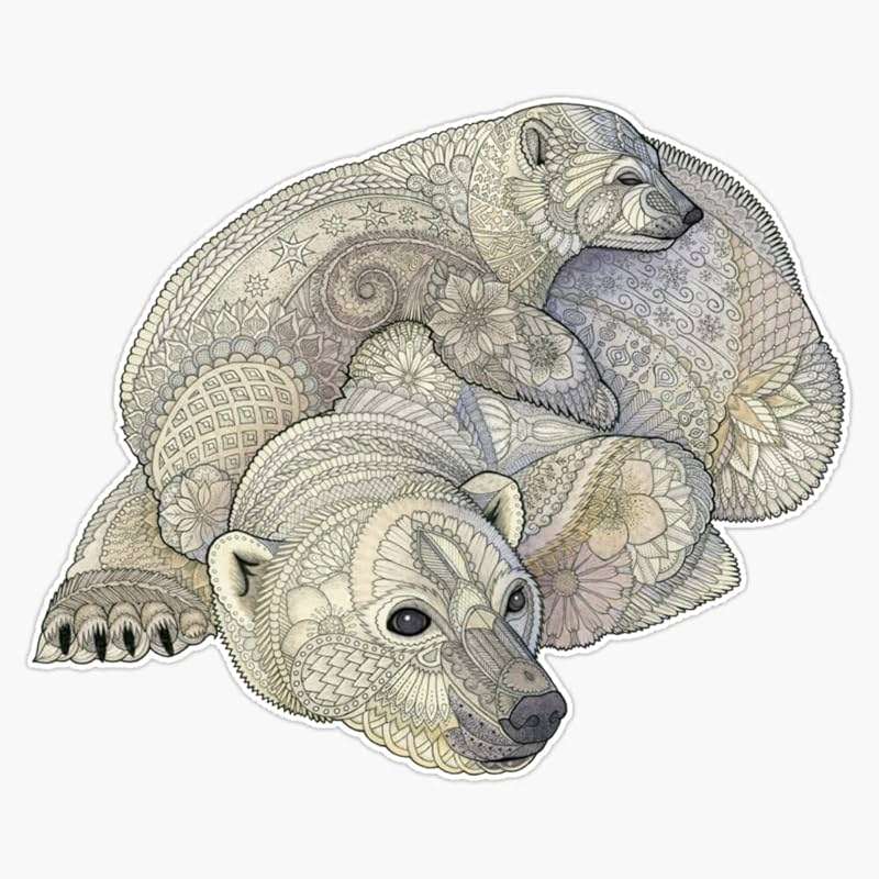 Ursa Major & Minor Sticker Sticker Decal Bumper Sticker Waterproof 5" - Image 1