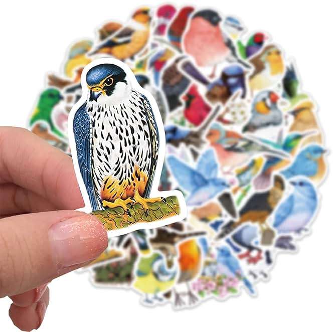 100 PCS Bird Stickers, Vinyl Waterproof Bird Stickers for Water Bottles, Laptop, Notebook, Scrapbook, Luggage, Cell Phone, Skateboard, Helmet - Image 4